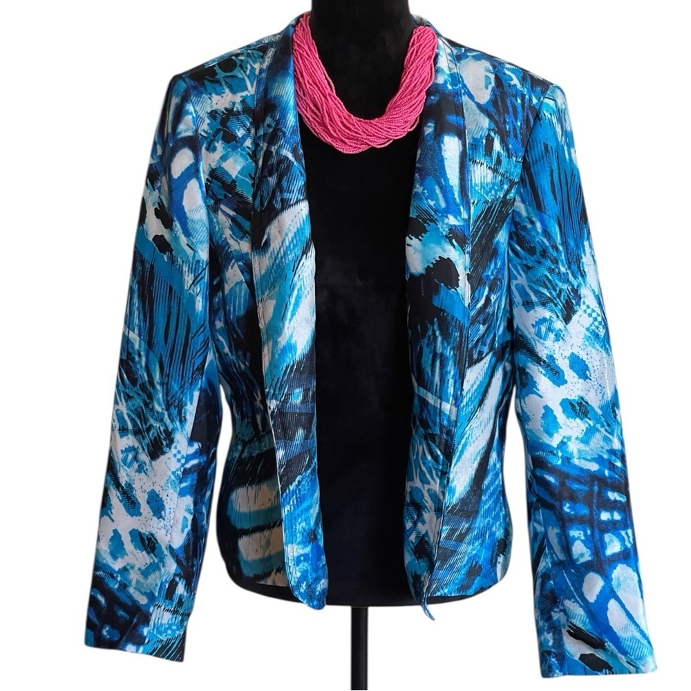 Blue Abstract Women's Blazer